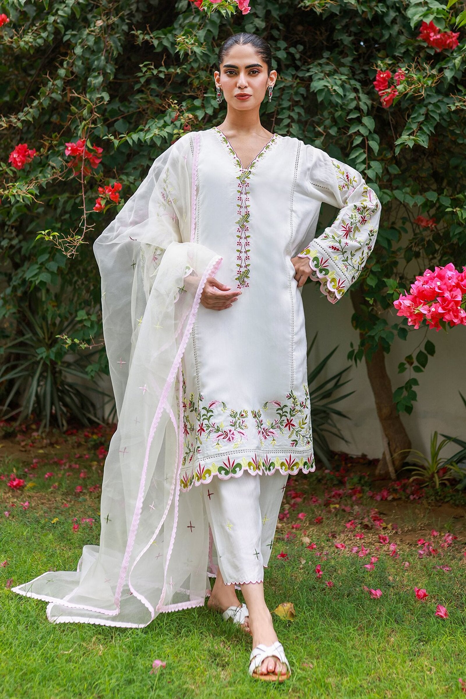 Floral White By Nadia Khan Studio