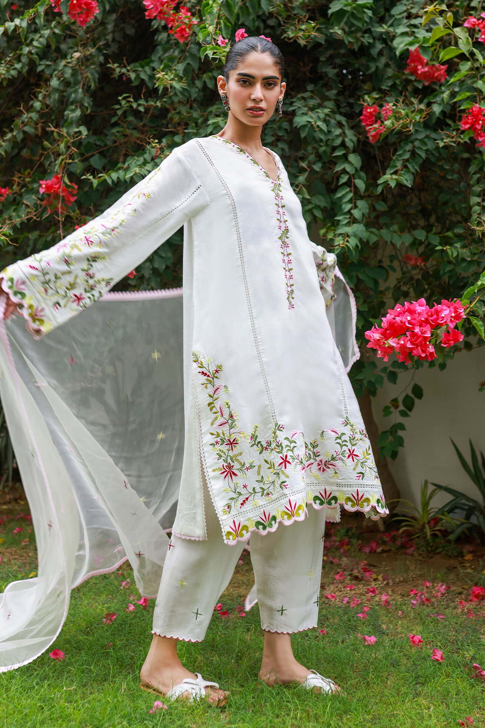 Floral White by Nadia Khan