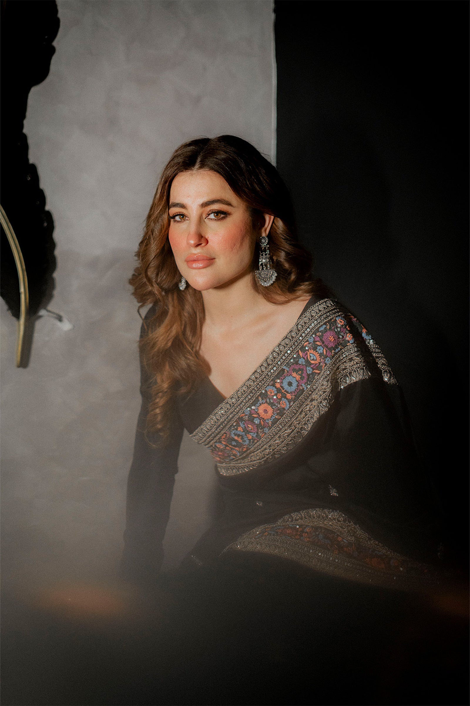 Black Saree by Nadia Khan